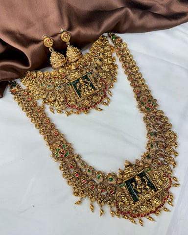 Traditional Antique Gold Temple Combo Set JH8050
