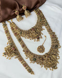 Antique Traditional Temple Semi Bridal Necklace Set JH8057