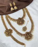 Antique Traditional Temple Semi Bridal Jewellery Set JH8059