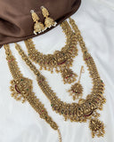 Antique Traditional Temple Semi Bridal Jewellery Set JH8060