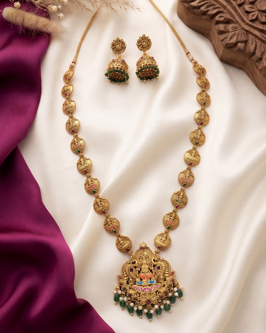 Beautiful Gold Plated Antique Haram Set  JH8176