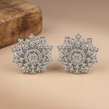 Elegant Gold Finish Antique Pearl Stud Earrings JH8307