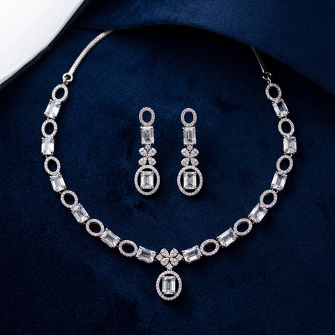 Trendy Crystal Necklace for Teenage Girls JH8343