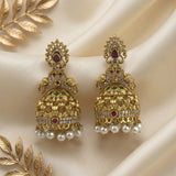 Beautiful Gold Plated With AD Stone Premium Earrings JH8366