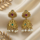 Beautiful Gold Plated With AD Stone Premium Earrings JH8368
