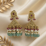 Beautiful Gold Plated With AD Stone Premium Earrings JH8372