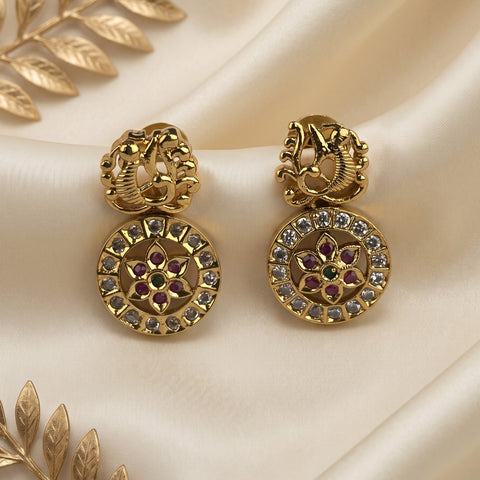 Beautiful Gold Plated With AD Stone Premium Earrings JH8383