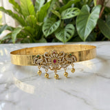 Traditional Gold Plated With Temple Motif Kids Hip Belt JH8427