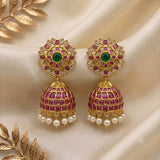Beautiful Gold Plated With AD Stone Premium Earrings JH8498