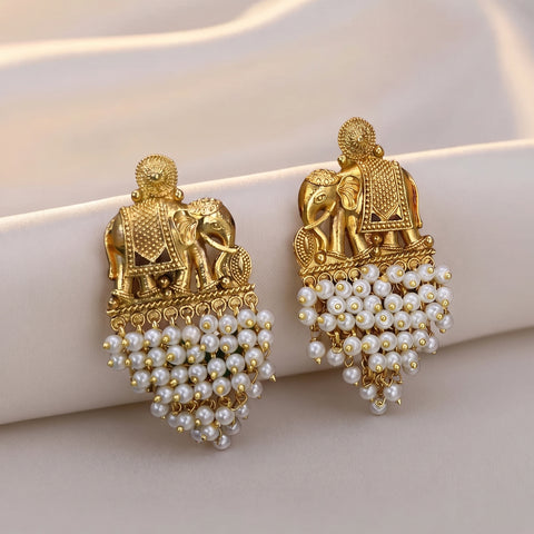 Beautiful Gold Plated With AD Stone Premium Earrings JH8500