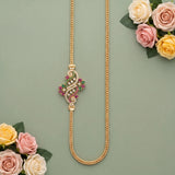 Elegant Traditional Mugappu Long Chain Micro Gold Plated JH8514