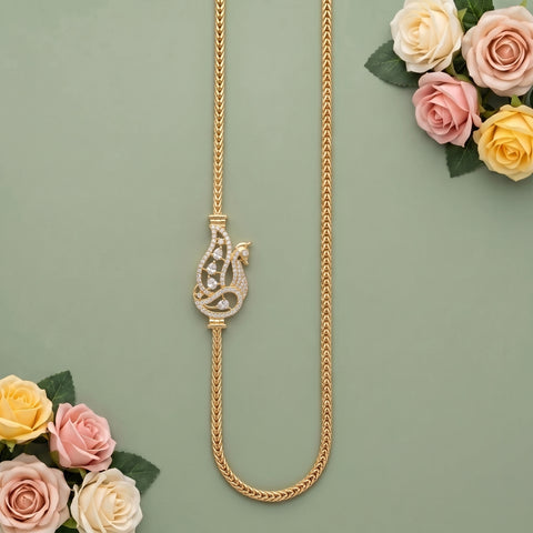 Elegant Traditional Mugappu Long Chain Micro Gold Plated JH8516