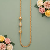 Elegant Traditional Mugappu Long Chain Micro Gold Plated JH8517