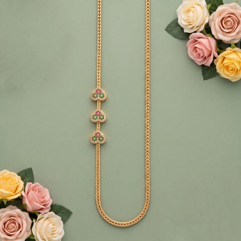 Elegant Traditional Mugappu Long Chain Micro Gold Plated JH8518