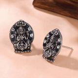 Oxidised Silver Stud Earrings Traditional and Trendy Design JH8526