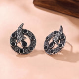 Oxidised Silver Stud Earrings Traditional and Trendy Design JH8528