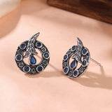Oxidised Silver Stud Earrings Traditional and Trendy Design JH8528