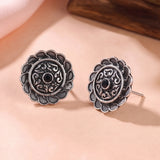 Oxidised Silver Stud Earrings Traditional and Trendy Design JH8529