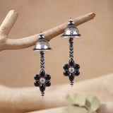 Oxidised Silver Stud Earrings Traditional and Trendy Design JH8533