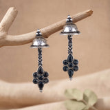 Oxidised Silver Stud Earrings Traditional and Trendy Design JH8533