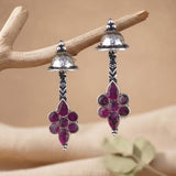 Oxidised Silver Stud Earrings Traditional and Trendy Design JH8533
