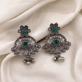 Oxidised Silver Stud Earrings Traditional and Trendy Design JH8534