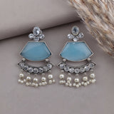 Oxidised Black Metal Earrings Traditional and Trendy Design JH8581