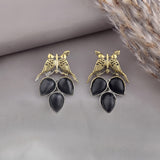 Oxidised Black Metal Earrings Traditional and Trendy Design JH8582