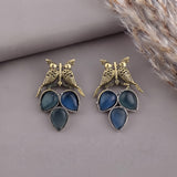 Oxidised Black Metal Earrings Traditional and Trendy Design JH8582