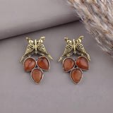Oxidised Black Metal Earrings Traditional and Trendy Design JH8582