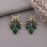 Oxidised Black Metal Earrings Traditional and Trendy Design JH8582