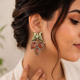 Oxidised Black Metal Earrings Traditional and Trendy Design JH8582