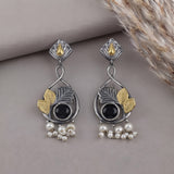 Oxidised Black Metal Earrings Traditional and Trendy Design JH8583