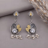Oxidised Black Metal Earrings Traditional and Trendy Design JH8583