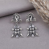Oxidised Black Metal Earrings Traditional and Trendy Design JH8584