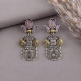 Oxidised Black Metal Earrings Traditional and Trendy Design JH8587