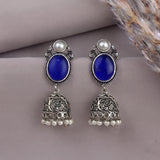 Oxidised Black Metal Earrings Traditional and Trendy Design JH8591