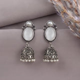 Oxidised Black Metal Earrings Traditional and Trendy Design JH8591
