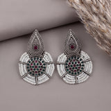 Oxidised Black Metal Earrings Traditional and Trendy Design JH8601
