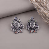 Oxidised Black Metal Earrings Traditional and Trendy Design JH8602