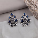Oxidised Black Metal Earrings Traditional and Trendy Design JH8602