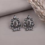 Oxidised Black Metal Earrings Traditional and Trendy Design JH8602