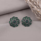 Oxidised Black Metal Earrings Traditional and Trendy Design JH8603