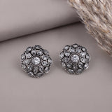 Oxidised Black Metal Earrings Traditional and Trendy Design JH8603