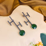 Oxidised Black Metal Earrings Traditional and Trendy Design JH8608