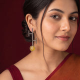 Oxidised Black Metal Earrings Traditional and Trendy Design JH8608