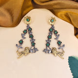 Oxidised Black Metal Earrings Traditional and Trendy Design JH8609