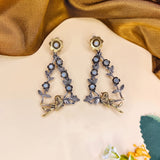 Oxidised Black Metal Earrings Traditional and Trendy Design JH8609