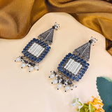 Oxidised Black Metal Earrings Traditional and Trendy Design JH8610