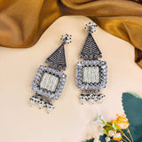 Oxidised Black Metal Earrings Traditional and Trendy Design JH8610